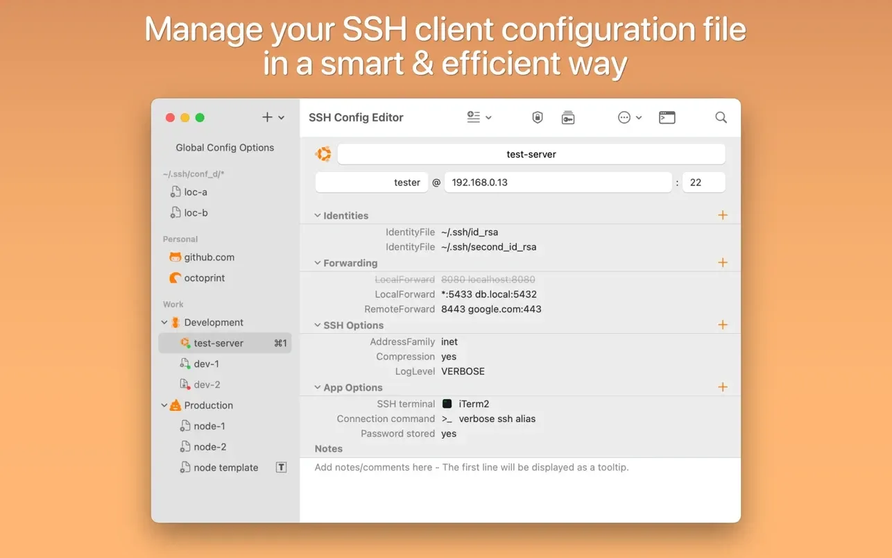 SSH Config Editor