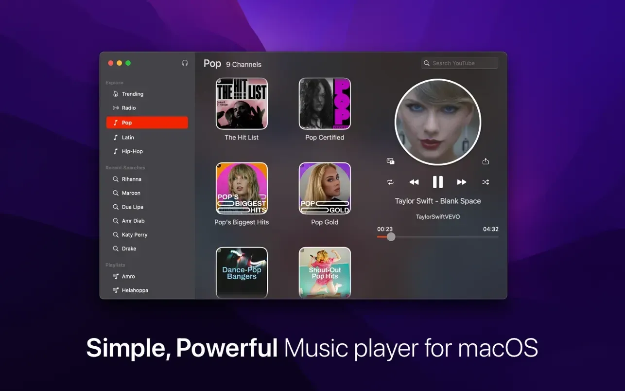 Tuner for YouTube music