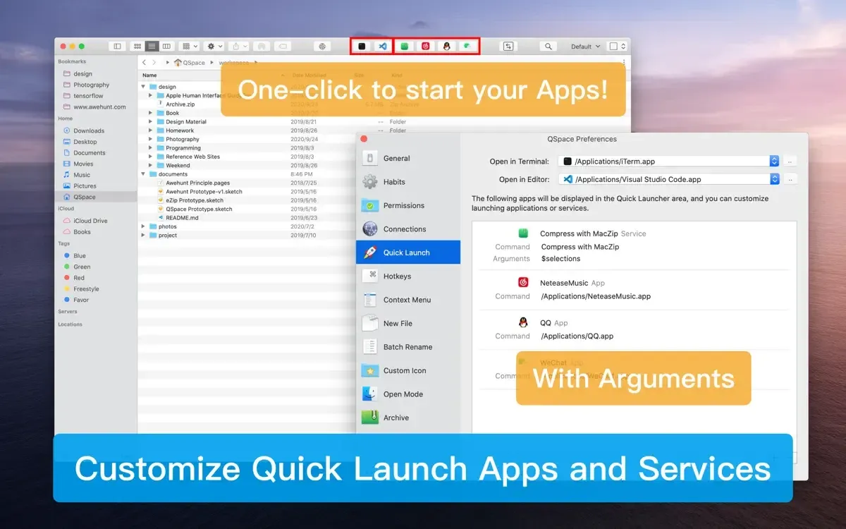 QSpace Pro 6.0.4 破解版 – 强大的文件管理工具/访达替代工具