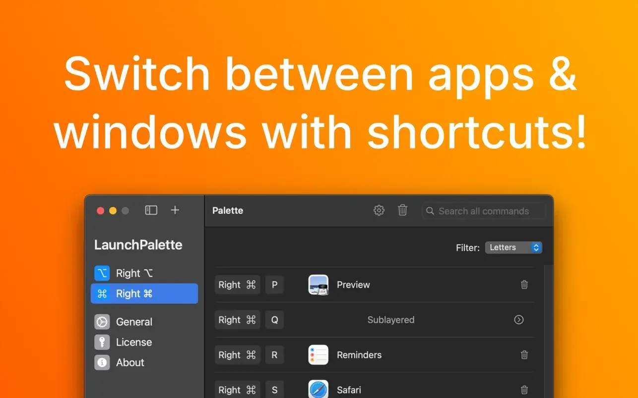 LaunchPalette – App Switcher