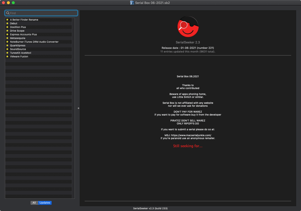 Serial Box & Serial Seeker
