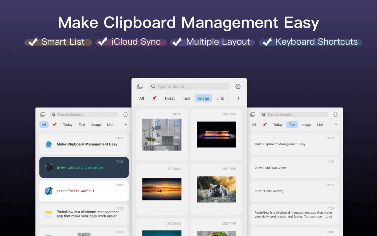 PasteNow 2.25.1 破解版 – 强大的剪贴板管理工具