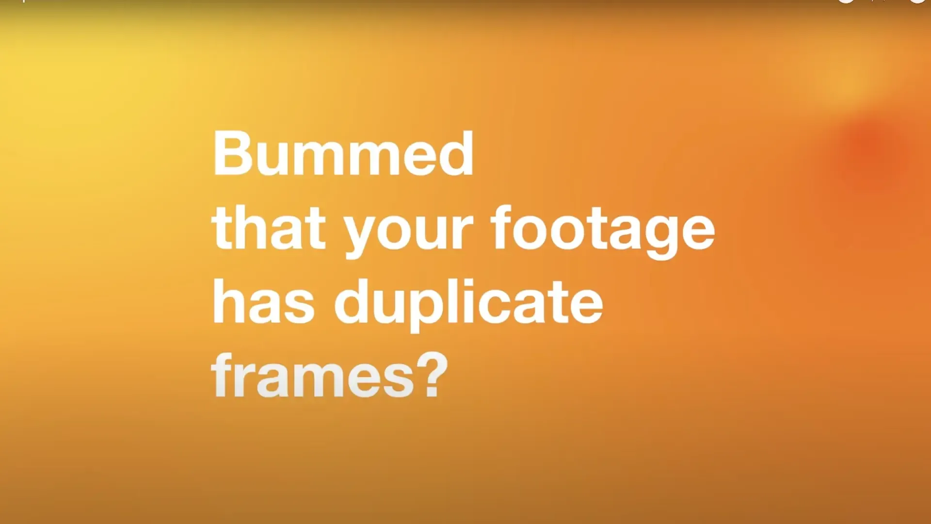 Duplicate Frame Remover