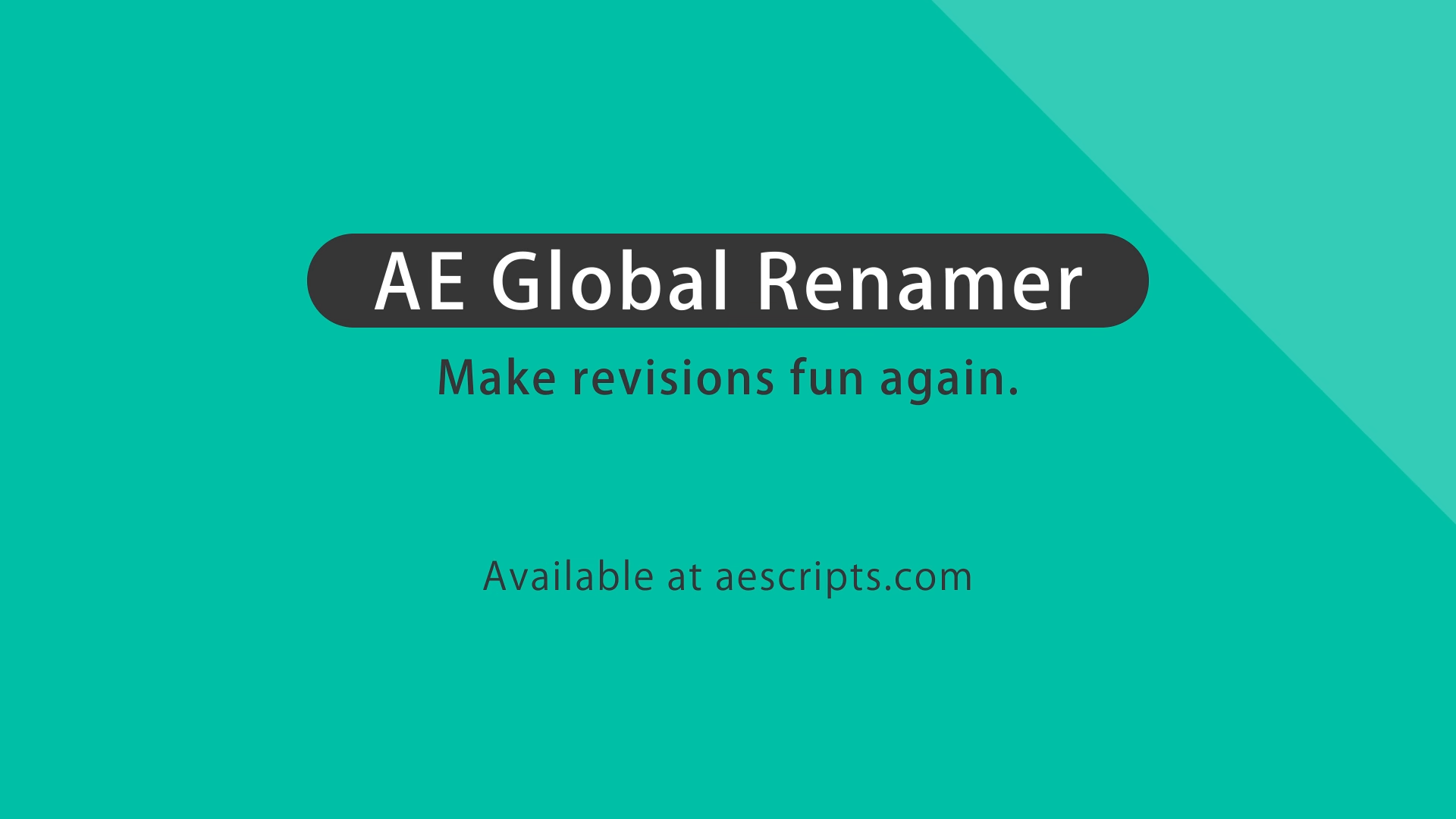 AE Global Renamer 2
