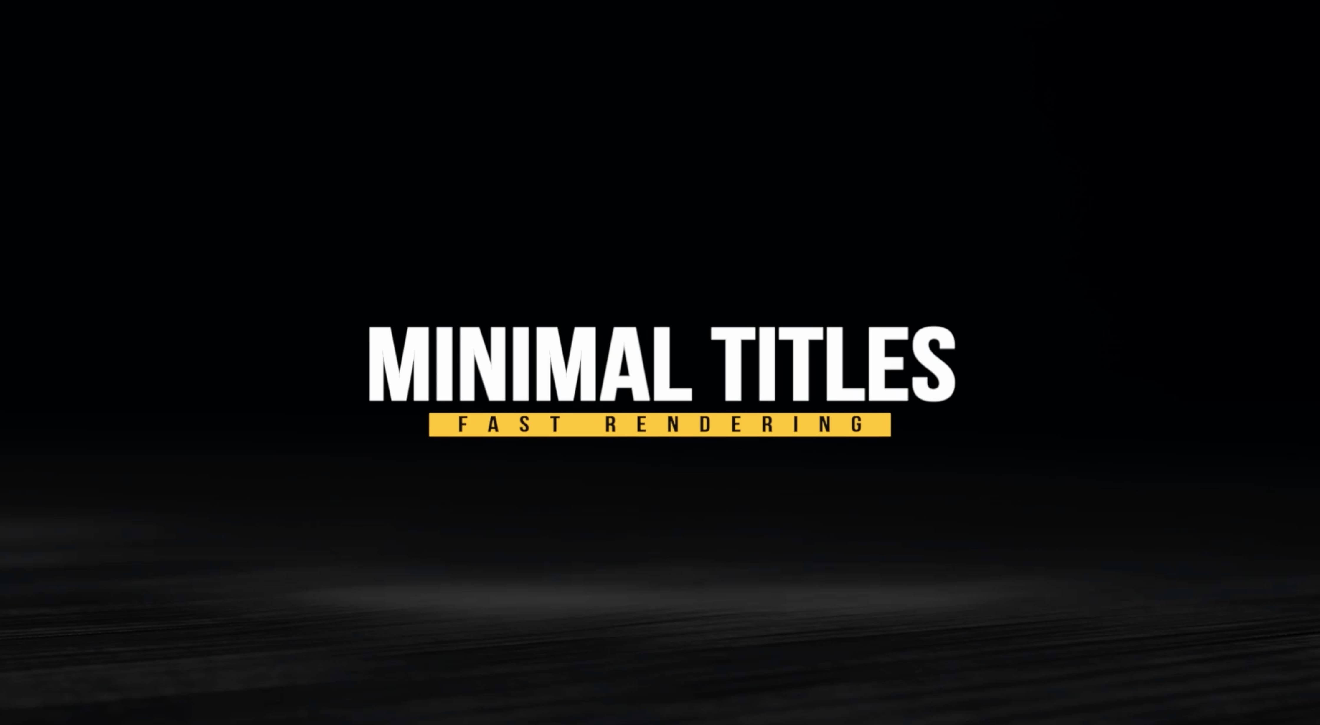 Minimal Titles Pack
