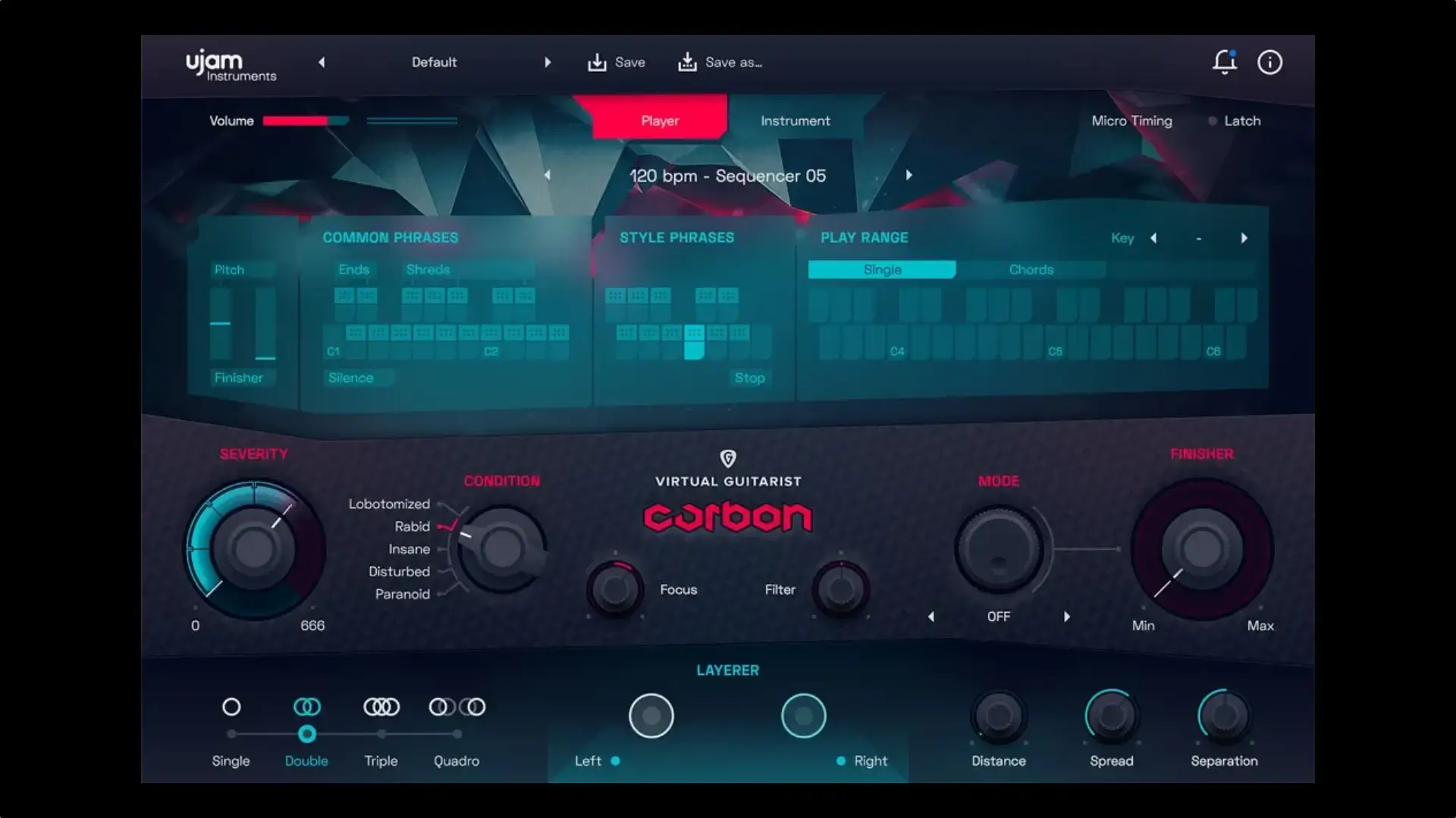 uJAM Virtual Guitarist Carbon