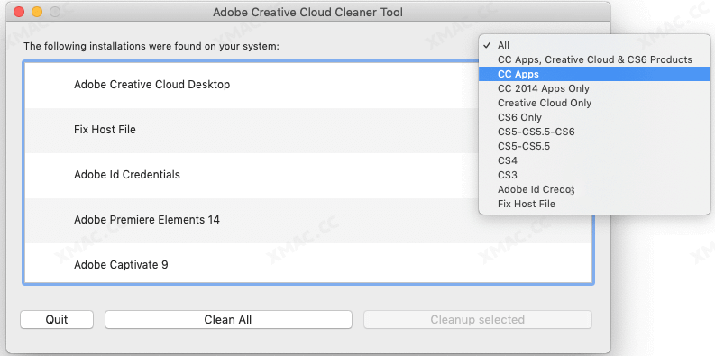 Adobe官方卸载工具Adobe Creative Cloud Cleaner Tool for Mac清理Adobe残留