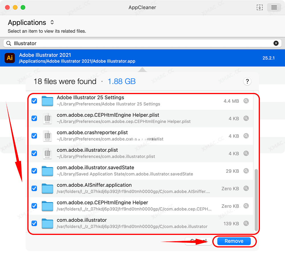 使用AppCleaner卸载软件或清理残留